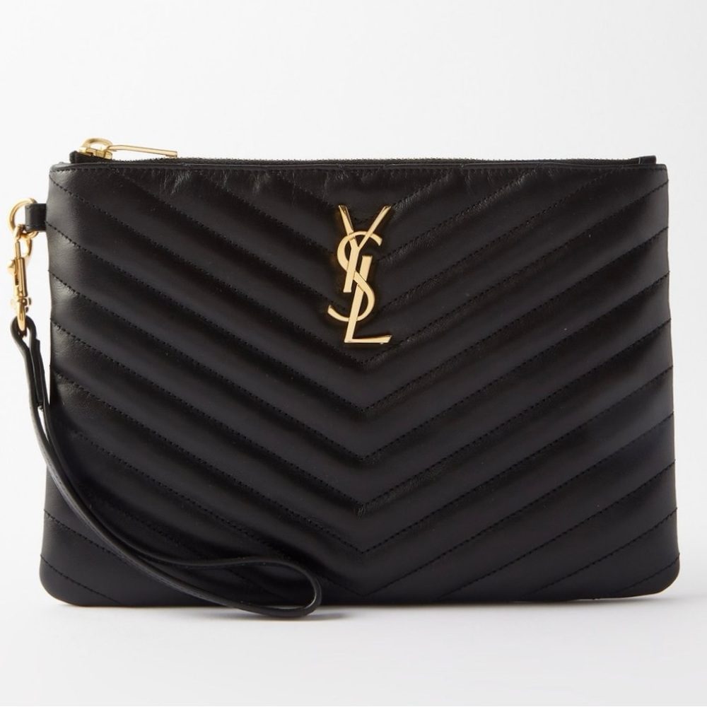 Saint-Laurent Cassandre Matelassé Tablet Pouch